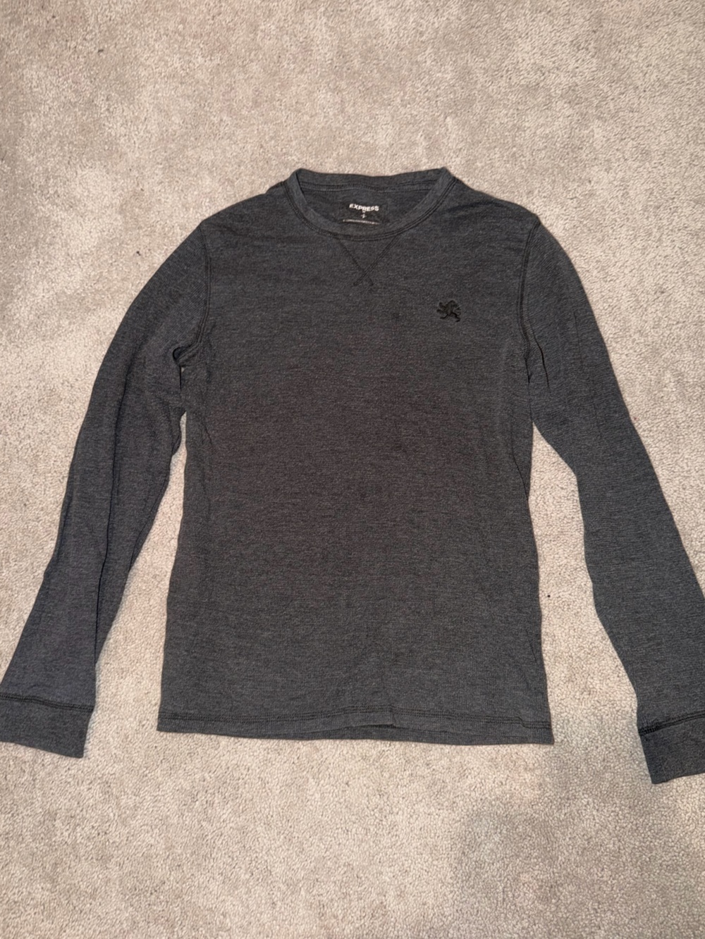 Express Men's Crewneck shirt in Charcoal Gray